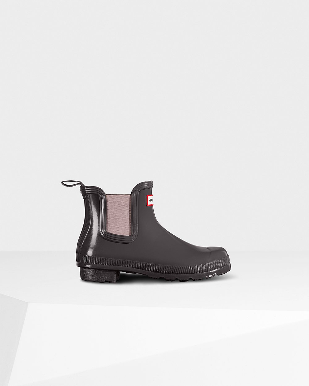 Botas Chelsea Hunter Feminina Cinzentas/Roxo - Original Gloss - 98RMJGTWA